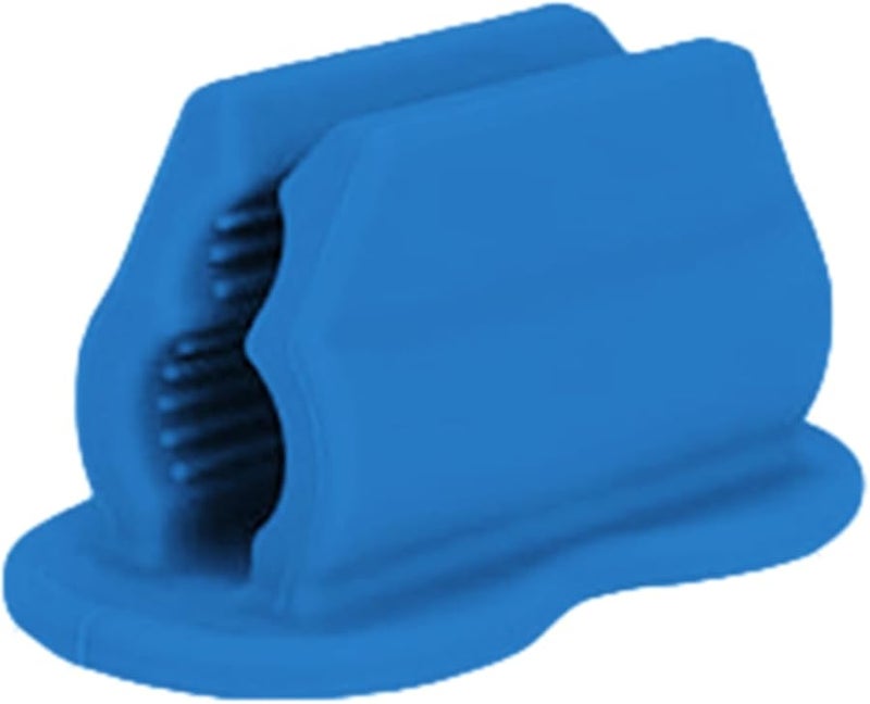 Blue Adhesive Silicone Pen Holder Clip For Whiteboard Desk Wall Office Classroom - Image 1